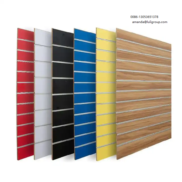 black retail slatwall panel