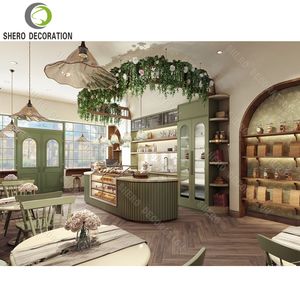 Meubles de boulangerie haut de gamme sur mesure, durables, vitrine à pain en verre multi-niveaux de luxe avec éclairage - Product Image 5