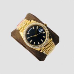 Wholesale <b>Clock</b> Men's Dual Date Luxury Moissanite Watch Automatic <b>Mechanical</b> Watches Gold Wristwatch Waterproof - Product Image 2