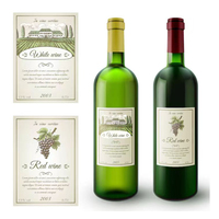Etiquetas Adhesivas Personalizables para Botellas de Vino y Whisky, Resistentes al Agua, para Uso en Tiendas de Comestibles y Supermercados, con Logotipo Personalizado