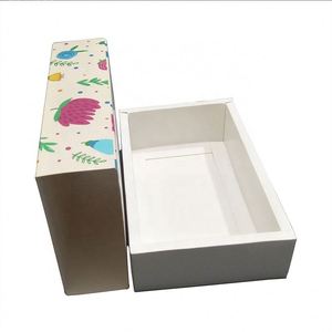 กล่องของขวัญแบบเลื่อนสีขาวสั่งทำพิเศษ พร้อมหูหิ้วกระดาษ บรรจุภัณฑ์เครื่องประดับสุดหรู ขนาดสั่งทำได้ กล่องกระดาษน่ารักแบบเลื่อนพร้อมโลโก้ - Product Image 5