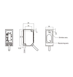 AKUSENSE MLD25-50PV PNP analoge RS485 verplaatsingssensor 35-65 mm bereik 30um snelle respons rode laser 655nm triangulatie IP67 - Product Image 3