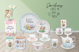 Juego de cena de cerámica con diseño de conejo de pascua, juego de cena de porcelana, divertido, <span class=keywords><strong>Bing</strong></span>, hueso de conejo, China, último diseño - Product Image 3