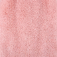 Rosa Nerz-Samt Trikot-Stoff Weicher Flauschiger Kunstpelz Plüsch Winddichtes Gewebe Rosé-Beige Textil für Damen Mädchen Mantel Jacke