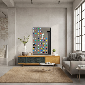 Vibrant Graffiti Art <b>Canvas</b>: Modern Banksy-Inspired Wall Decor,BLACK <b>FRAMED</b> <b>CANVAS</b> - Product Image 3