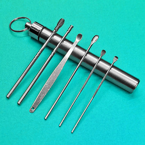 Stainless Steel <b>Ear</b> <b>Pick</b> 6 Piece Set Portable Keychain <b>Ear</b> Cleaning Tool - Product Image 3