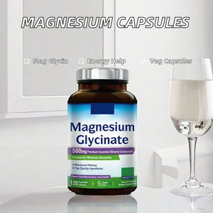 Cápsulas de Glicinato de Magnesio de 500 mg, Suplemento Dietético en Premix, OEM ODM, 120 Cápsulas Vegetarianas, Proporcionan Energía - Product Image 1