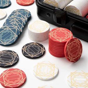 Fichas de Cerámica de 43 mm Personalizadas al por Mayor para Salas de Póker, Clubes de Puntuación, Fichas de Entretenimiento, Dados, Embalaje Incluido, ODM/OEM - Product Image 1