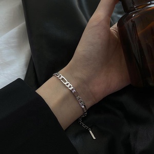 Pulsera Unisex Estilo Hip Hop de Plata de Ley 925, Calidad Italiana, Diseño Figaro, Nueva, Venta Directa de Fábrica al Por Mayor - Product Image 1