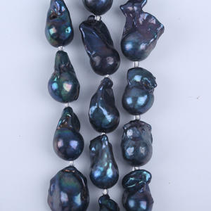 Perles de culture d'eau douce baroques naturelles en gros, 18 cm, 14-18 mm, pour bracelet DIY, teintes noir, blanc, rose, options de couleurs, perles en vrac de 5-6 mm - Product Image 4