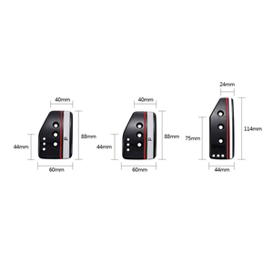 3pcs Pédales d'Accélérateur d'<span class=keywords><strong>Embrayage</strong></span> et de <span class=keywords><strong>Frein</strong></span> Manuelles pour la Plupart des Véhicules Non Universelles - Product Image 2
