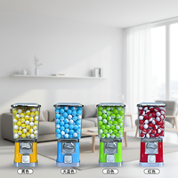 Petite machine distributrice de bonbons et de boules de gomme avec système de paiement par jetons/pièces, capacité de 200-300, en ABS/PC, pour supermarchés et confiseries