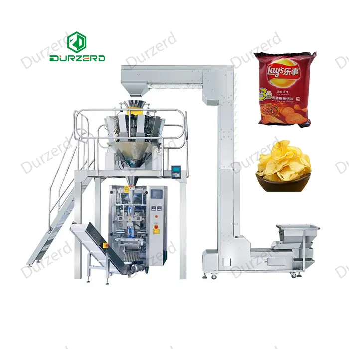 Schnelle Lieferung günstige automatische vertikale Potato-Chips-Verpackungsmaschine vollautomatische Potato-Chips-Verpackungsmaschine