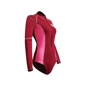 Mode femmes avant Zip Surf plongée combinaisons <span class=keywords><strong>combinaison</strong></span> haut dame printemps à manches longues maillot de bain Bikini femmes néoprène sexe <span class=keywords><strong>combinaison</strong></span> - Product Image 3