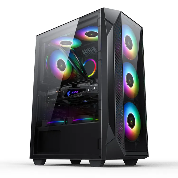 Factory Direct Selling ATX Acrylic Computer Case desktop pc computer gaming PC case full towers Gamer computer case