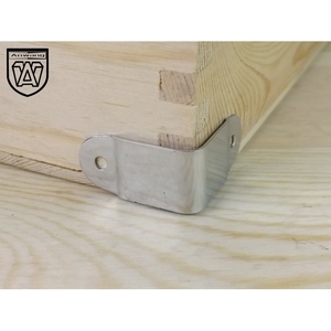 Supports d'angle Aniwang AW031 en acier inoxydable, protection d'angle droit pour meubles, armoires et caisses en bois - Product Image 4