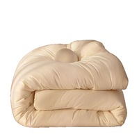 Couette de lit en fibres mélangées, garnissage en coton, soie et plumes, super douce, épaisse, chaude, toutes saisons, pour dortoir