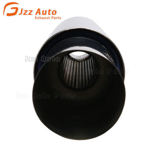 Silenziatore di scarico modificato per tubo di scarico per auto sportive silenziatore sonoro dritto da 2 "a 3.5" marmitta di scarico universale nera - Product Image 3