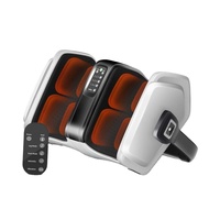 Masseur électrique Shiatsu pour pieds, jambes et mollets avec rouleaux pétrissants, vibrations, compression d'air et chauffage, masseur Shiatsu pour pieds et mollets