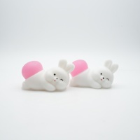 Savon artisanal de dessin animé Pippi Lapin Blanc et rose Savon charmant Savon antibactérien régulier pour la maison et la rentrée scolaire