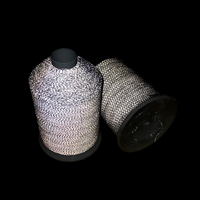 Fil à broder réfléchissant en polyester de haute qualité, fil à tricoter réfléchissant pour vêtements/chaussures