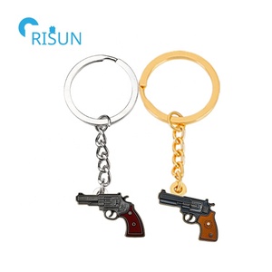 Personalizzato in fabbrica 3D teschio Cross Gun pistola sparatutto con lancia <span class=keywords><strong>per</strong></span> arma da fuoco Llavero portachiavi portachiavi personalizzato <span class=keywords><strong>per</strong></span> pistola portachiavi - Product Image 5