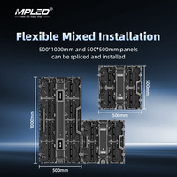 Pantalla LED Flexible de Alquiler MPLED, Empalme de Pantallas LED de Tamaños Personalizados de P1.9-P3.9 para Escenarios de DJ, Ascensores y Señalización