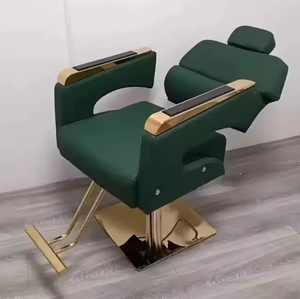 Chaise <span class=keywords><strong>de</strong></span> barbier <span class=keywords><strong>de</strong></span> luxe moderne <span class=keywords><strong>en</strong></span> cuir synthétique et acier, réglable, pivotante, relevable, semi-inclinable, <span class=keywords><strong>style</strong></span> transfrontalier, pour salle à manger familiale et <span class=keywords><strong>salon</strong></span> - Product Image 4