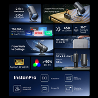 Projecteur vidéo HDR 10 HLG Dangbei Freedo Real 450 ISO Lumens 4K DLP, projecteur de cinéma portable, mini projecteur 4K 1080P