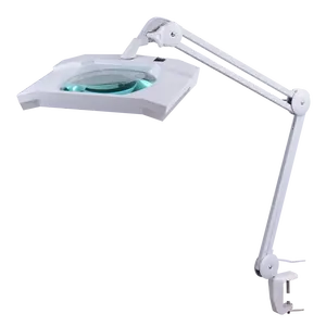 Lampu Pembesar Led Meja Klem Pemeriksaan Lensa Besar, Alat Pengukuran Instrumen Meja Kerja Dental dengan Kaca Pembesar