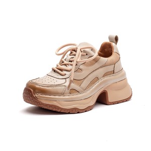 Retro casual chunky lace-up sports <b>flats</b> versatile fashionable comfortable and lightweight women's shoes - Product Image 1