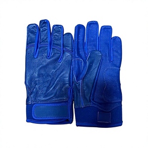 Gants de frappe de baseball QASWA SPORTS professionnels personnalisables en cuir bleu, antidérapants, pour droitiers/gauchers, nouveau design, vente en gros - Product Image 1