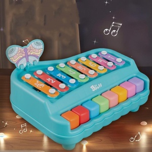 Xylophone en bois 2 en 1, instrument de percussion Orff avec touches en acier pour l'apprentissage musical précoce et le développement cognitif - Product Image 2