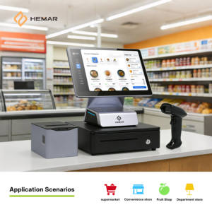 金属製 オールインワン<span class=keywords><strong>POS</strong></span> レジシステム キャッシャーカウンター タッチスクリーン Windows/Android キャッシュレジスター タブレット<span class=keywords><strong>POS</strong></span> 8GB RAM - Product Image 6