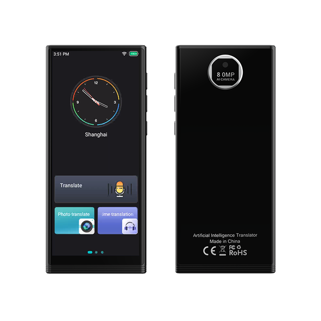 M18 AI Voice Translator 4.82inch HD Large Screen 22 Offline Translation Two Way Real Time Recording Portable Translator Device