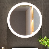 Professional Magnifying LED Makeup Mirror for Hotel Vanity Smart Shaving Mirror with Clock ETL Certified Custom Label