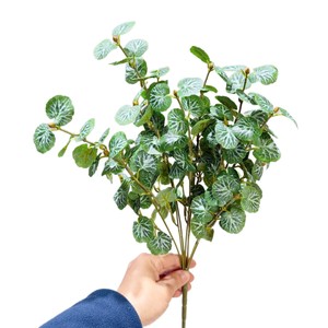 Vente en gros de tiges de verdure artificielle multicolores, fausses feuilles de <span class=keywords><strong>lierre</strong></span> et de feuilles de monnaie <span class=keywords><strong>avec</strong></span> feuillage varié, pour la décoration de bouquets et couronnes - Product Image 5