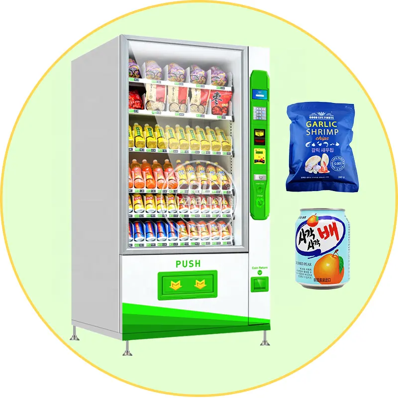 スマート自動スナックドリンクコーヒーメーカー自動販売機冷凍庫飲料ベンダーマシンカスタマイズされた冷凍自動販売機