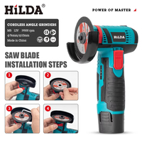 Mini-meuleuse d'angle industrielle sans fil 12V, sans balais, à batterie lithium, portable, pour polissage et meulage, outil électrique DIY, garantie 3 ans