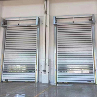 Porte de garage roulante industrielle en acier haute résistance, ignifuge, antirouille, résistante aux intempéries, haute durabilité, imperméable