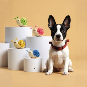 Jouet pour chien en peluche en forme d'<span class=keywords><strong>escargot</strong></span> mignon, jouet à mâcher en peluche doux et résistant aux morsures, cadeau interactif pour chiots et petits chiens - Product Image 3