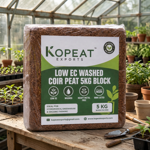 อิฐใยมะพร้าว KOPEAT แบบขายส่ง น้ำหนัก 690 กรัม ผ่านการล้างสามครั้ง พร้อมใช้งาน EC สำหรับการเกษตรและทำสวน จากผู้ส่งออกอินเดีย - Product Image 1