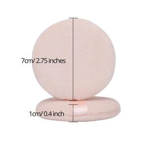 Multisize Washable Round Powder <b>Puff</b> Makeup Sponge Soft Velvet Cosmetic Powder <b>Puff</b> for Face - Product Image 5