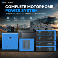 Système d'alimentation complet pour camping-car BLUETTI, batterie lithium 48V 20kWh, onduleur 5000W, panneau de commande intelligent, systèmes électriques pour camping-car