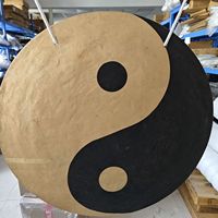 Gong traditionnel chinois en bronze, design Yin Yang personnalisé, pour la sonothérapie et les bains sonores, vente en gros