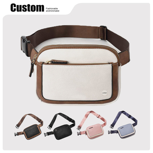 Bolso de cintura cruzado de cuero PU ajustable para mujer, superventas, con cremallera, mini, para viajes al aire libre, bandolera de pecho, personalizable - Product Image 5