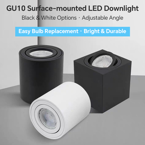 Surface Réglable Gu10 Downlight Montage Fixe Plafond Spot Rond Carré Noir Encastré Gu10 LED Downlight - Product Image 2