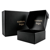 Boîte d'expédition pliable en carton ondulé rigide avec logo personnalisé pour chaussures, costumes, vêtements, robes, emballage cadeau personnalisé