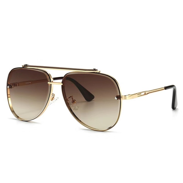 Men's Retro Toad Sunglasses Colorful Metal Fashion Sun Glasses with Gold Stainless Frame