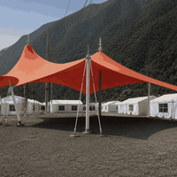 Tente extensible de qualité commerciale pour aménagement paysager avec panneaux d'extension modulaires pour festivals en plein air